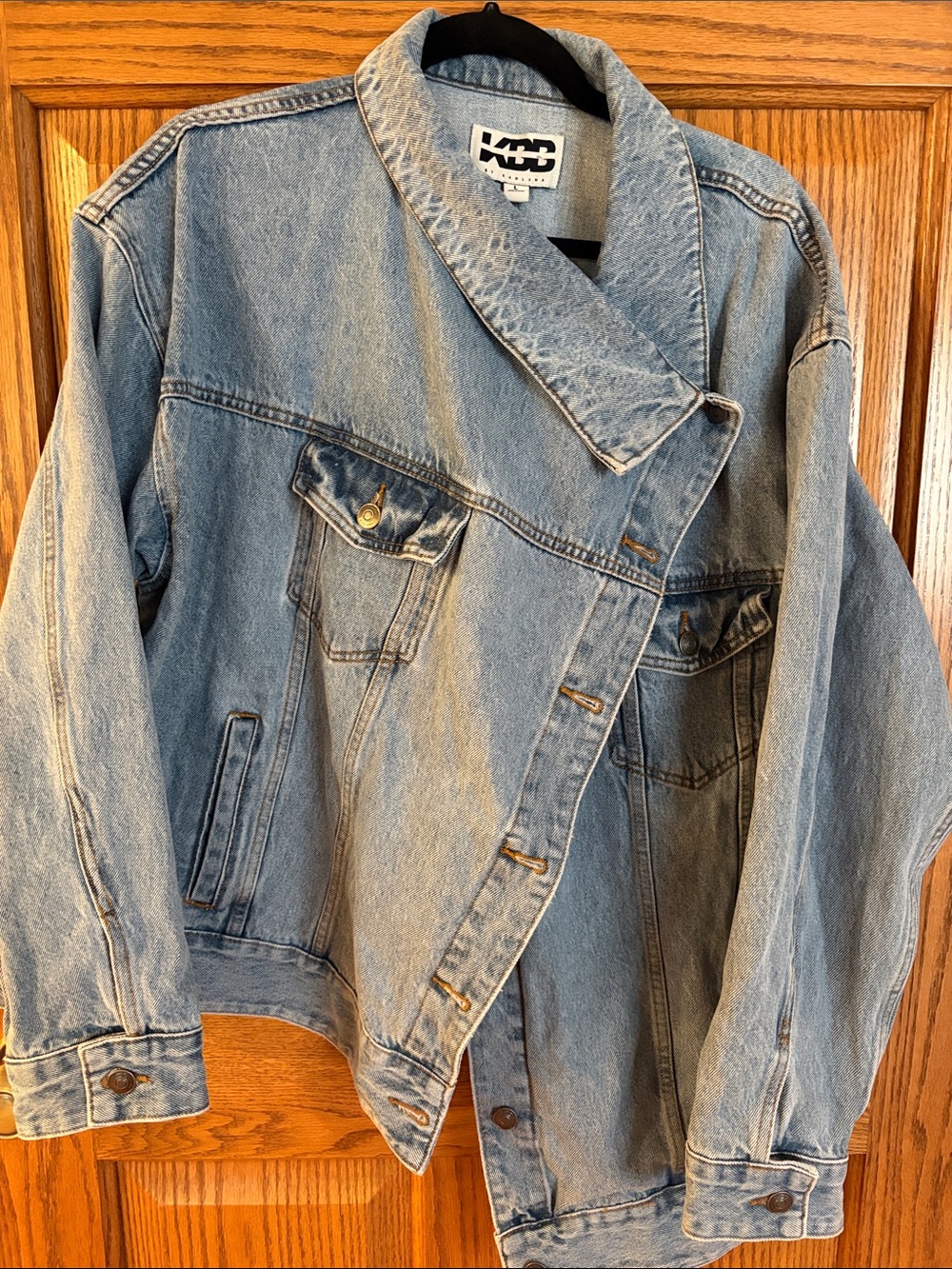 KBB Light Blue Oversized Denim Jacket. Large. NWT!!